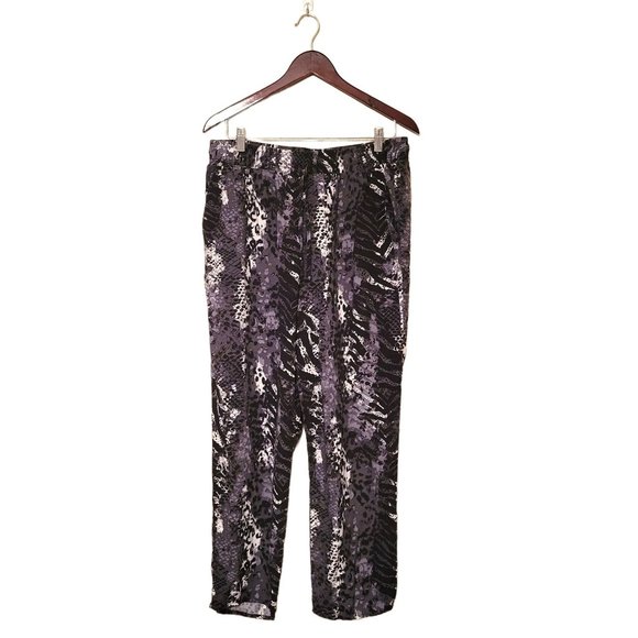 Faded Glory Pants - Faded Glory Womens Pants Black XL Plus Size Animal Print Straight Leg